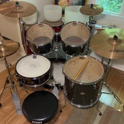 Tama Swingstar Drum Set, Superstar Snare, Cymbals