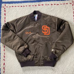 San Diego Padres Vintage Starter Jacket Brown Satin Size Large for Sale in  San Diego, CA - OfferUp