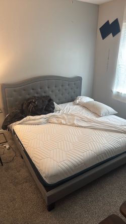 King size bed and mattress