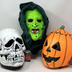 NEW w/Tags - Shamrock Silver Halloween 3 III Trick Or Treat Studios 3pc Mask Set