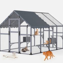 Large Catio Outdoor Cat Enclosure 110" Extra Large Outdoor Catio Multiple Cats