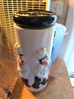 Ceramic Chef Figurine pasta Holder