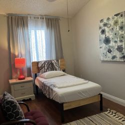 Twin Size  Bed Frame(wood) with Cool Memory Foam