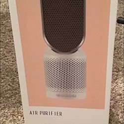 [+BONUS gIFT] QUEENTY Desktop Air Purifiers,Cleaner with True HEPA Filter for Smoke,Dust,Pet Dander,Pollen with Oscillating Dual Fans for Bedroom