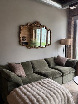 Large Ornate Gold Wall Mirror – 57” x 40”