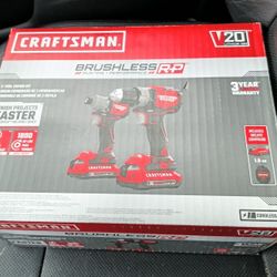 CRAFTSMAN V20 Brushless RP 2 Tool Combo Kit With Two 1.5 Ah Batteries and Charger
