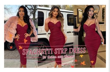 Burgundy body con dress