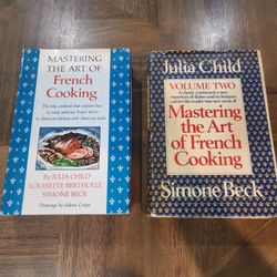 Mastering the Art of French Cooking Vol 1 & 2 Julia Child 1961 & 1970 Book Club 