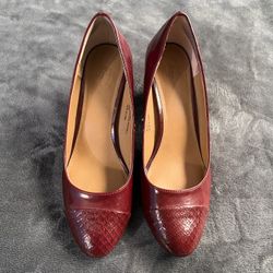 Bass Pacey Red Patent Leather High Heels Sz 9.5 M shoes