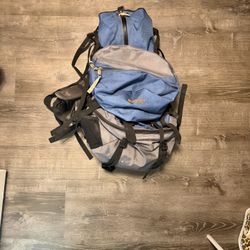 Blue And Grey Hi-tec Nova 50 Ht Large Hiking Backpack