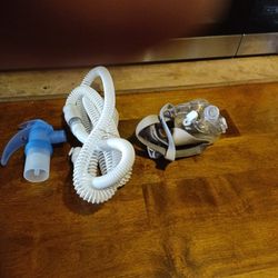 Tubing Face Mask And Medication Dispenser For CPAP Machine And Asthma Machine