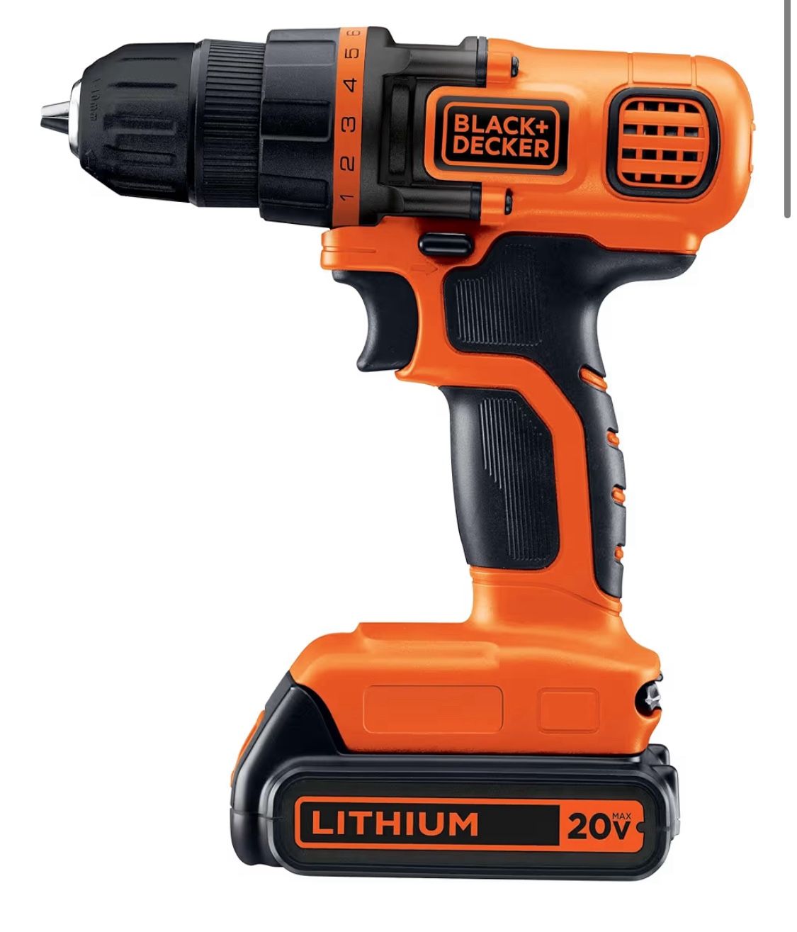 Black + Decker 20V Electric Drill W/ Battery