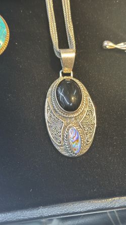 Vintage necklace with precious stones