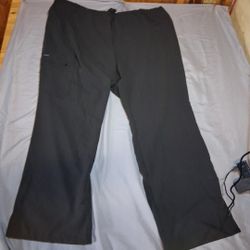 jockey scrub pants women's 3X gray cargo pocket stretch waist drawstring new