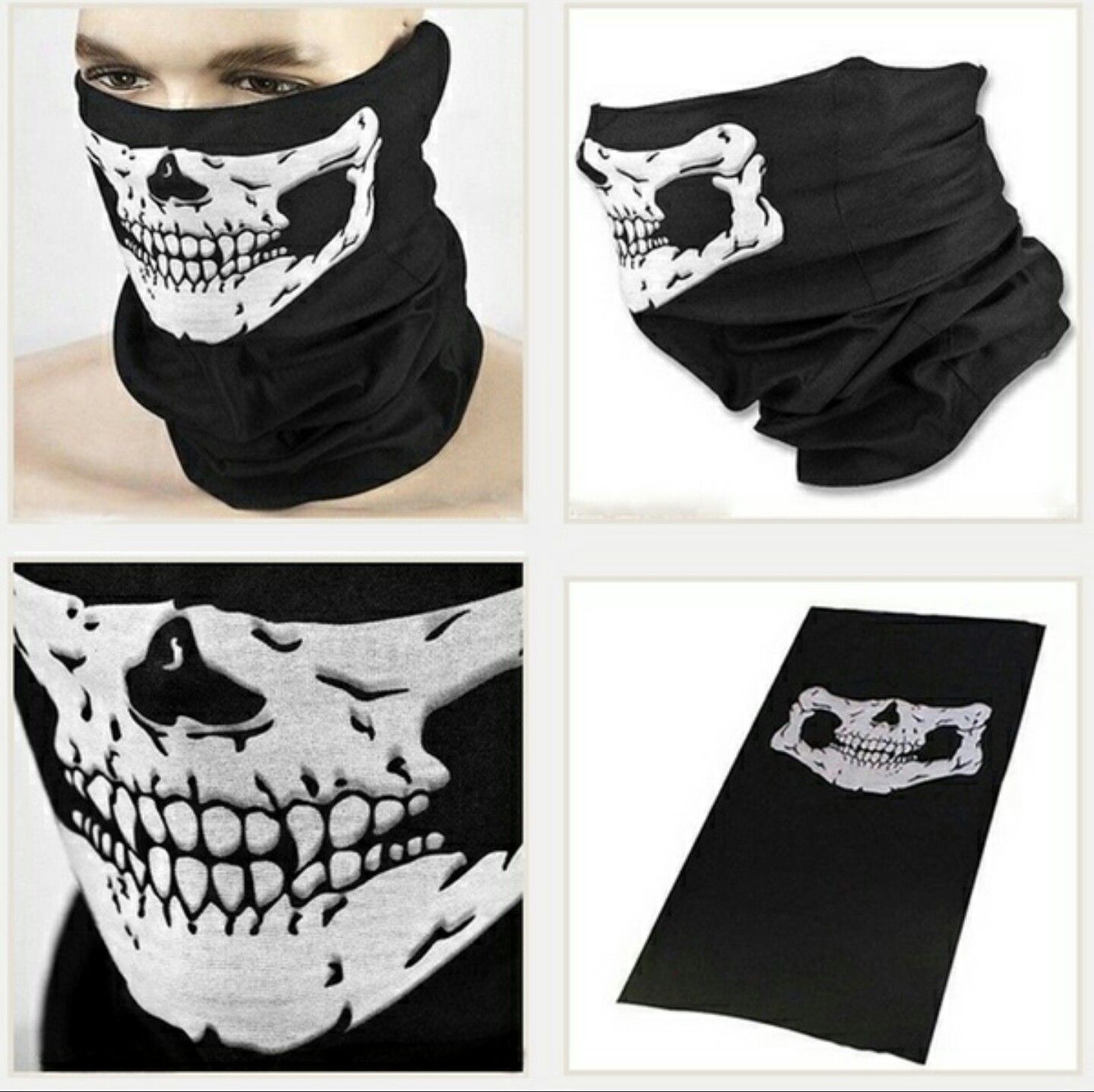 3 Stretchy Face Masks Bandana