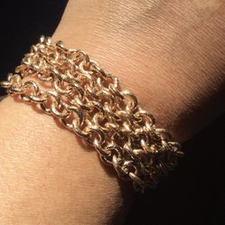 Bronze Multiple Straps Bracelet 