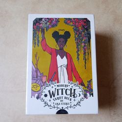 Modern Witch Tarot Deck By Lisa Sterle 78 Card Deck with Introductory Booklet, Divination, Metaphysics 