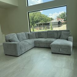 New Sleeper Sectional W Storage & USB Ports 