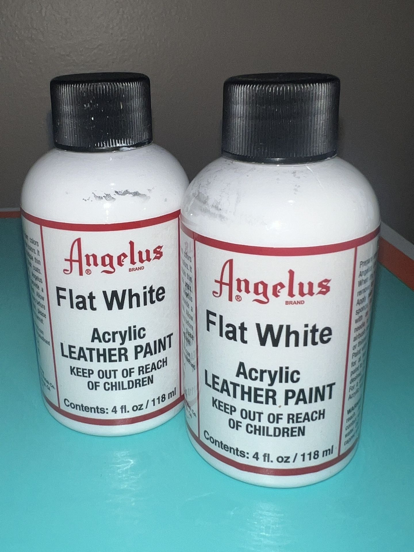 Angelus Acrylic Leather Paint, Flat White