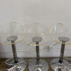 Stool / Chair Clear Acrylic Adjustable Barstool