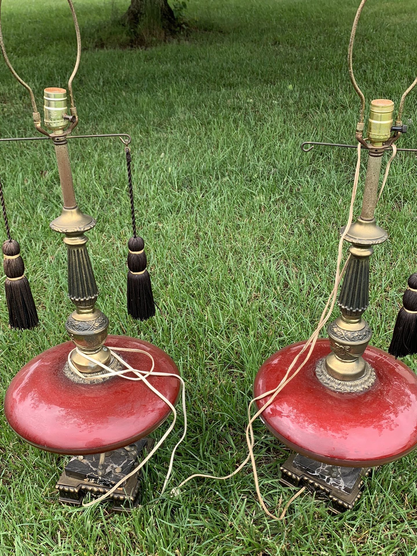 Vintage beautiful rare red lamps
