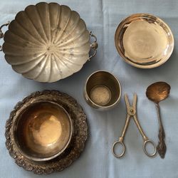 VITAGE PEWTER SILVER PLATE ART DECO BOWLS