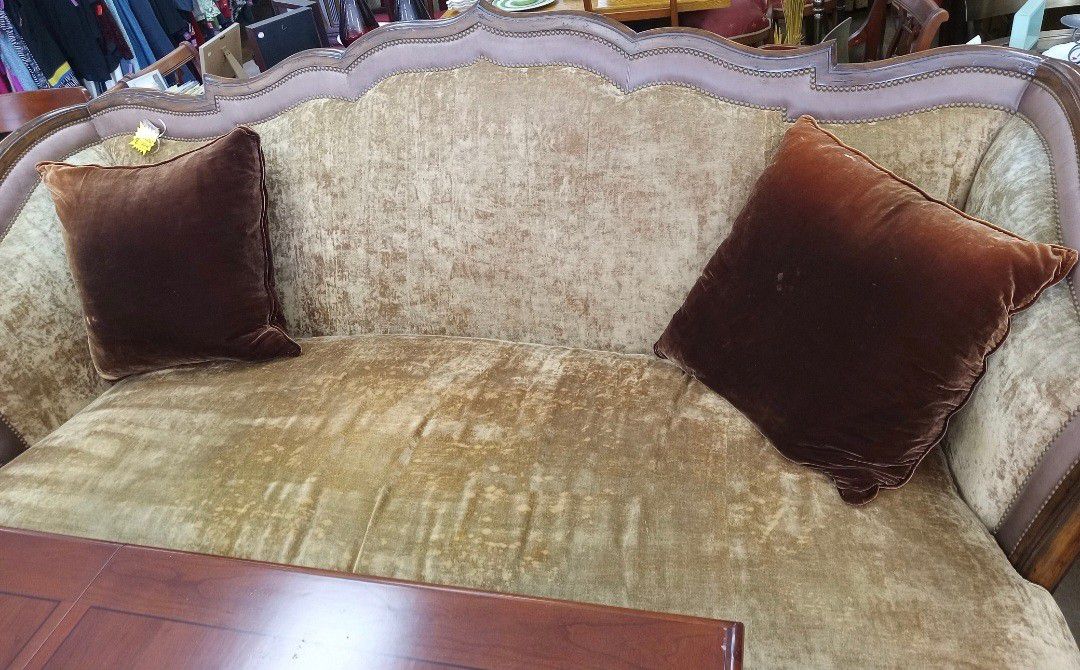 Golden Velvet Sofa