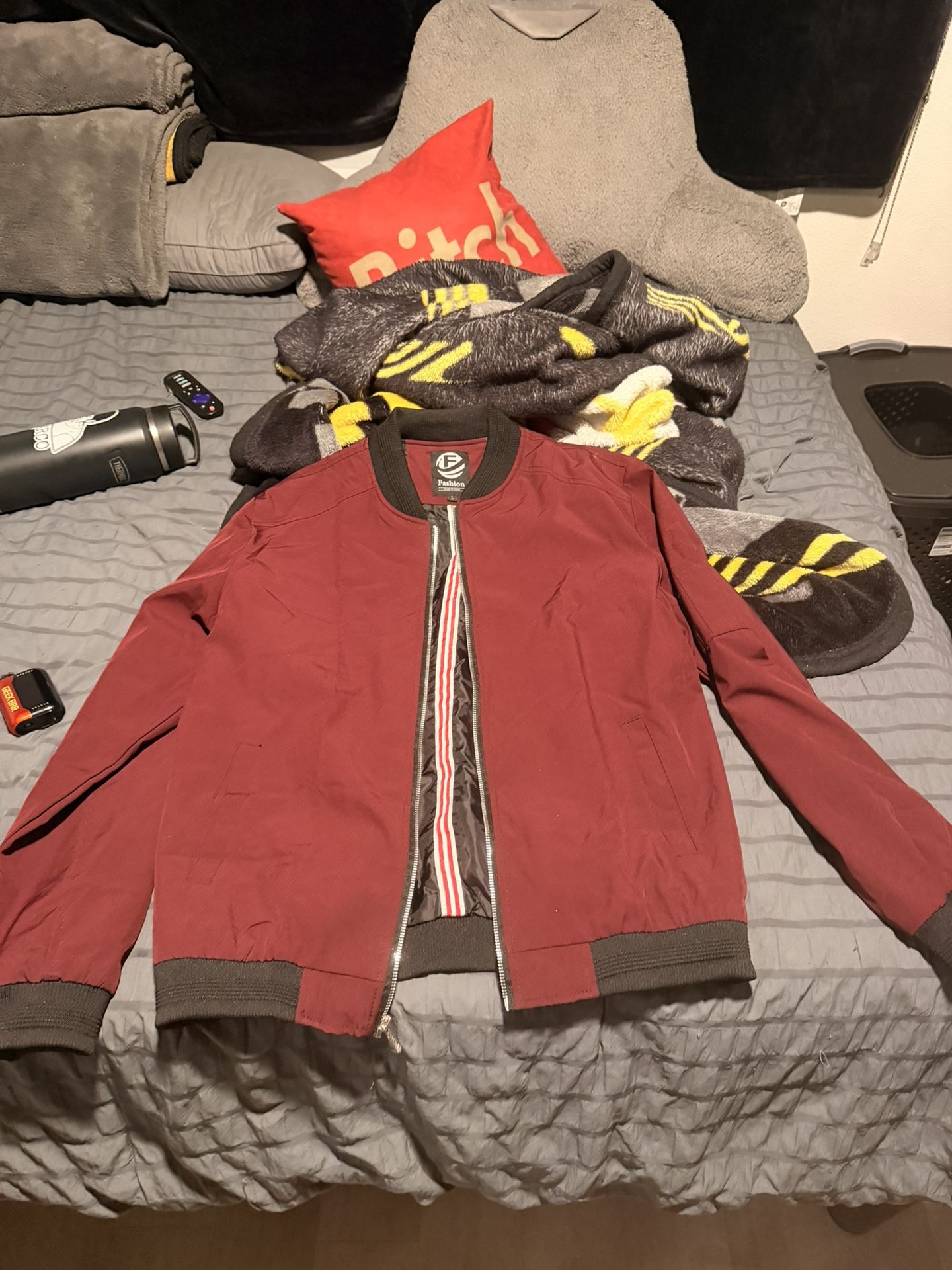 Maroon Bomber Jacket