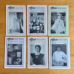 Lot of 6 Vintage Singer Studio Machine Knitting Newsletter Magazines.