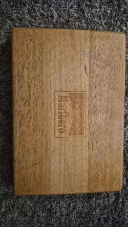 Marlboro Engraved Wooden Box