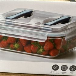 NEW 🆕 IN BOX Glass Storage Container with lid