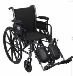 **NEW** Drive Medical Cruiser III Lightweight Wheelchair w FlipBack Removable Adj Desk Arms & Leg Rest 16" Seat