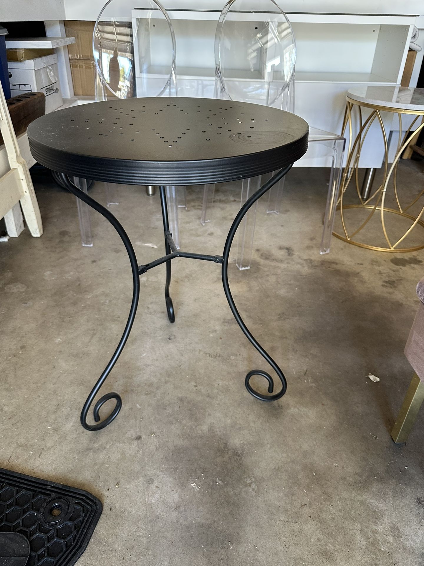 IKEA Black Metal Table 
