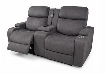 Power Reclining Loveseat with Console and Cup Holders