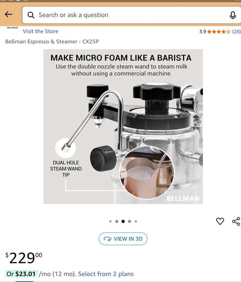 Bellman CX-25 Series Stovetop Espresso & Cappuccino