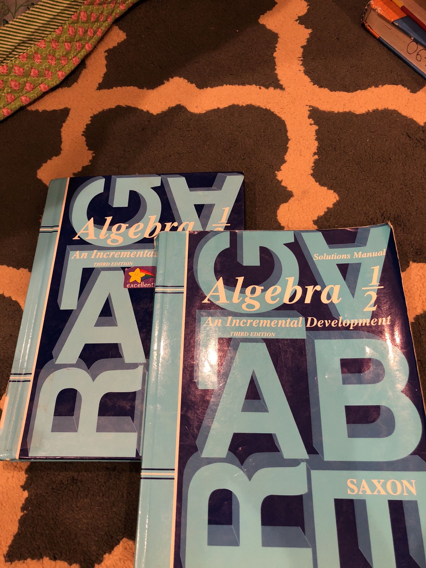 Saxon Algebra 1/2 + Solution manual