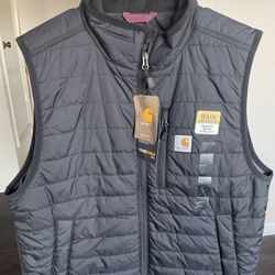 Carhartt Men Black Cordura Nylon Gillian Vest Large 