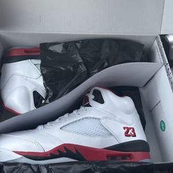 Fire Red Jordan 5s 