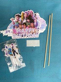 K-pop Demon Hunters Birthday Party Cake Topper & Cupcake Toppers & Decorations