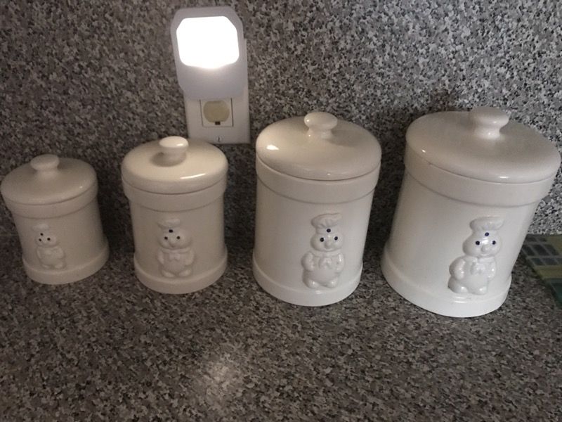 Vintage Pilsbury Dough Boy Canisters