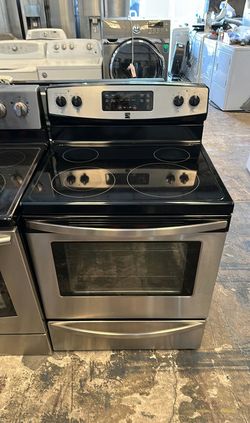 Kenmore Stainless Electric Range Glass Top Oven
