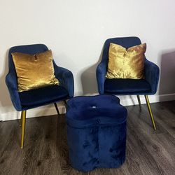 Velvet Chair Set 