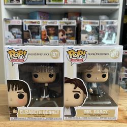 NEW IN HAND Mr. Darcy & Elizabeth Bennett Pride Prejudice Funko Pops 1971 #1972