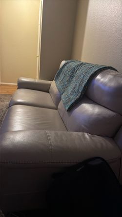 Beige reclining sofa
