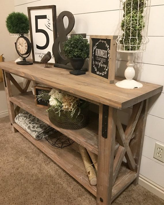 Custom Made Farmhouse Entryway Console And Coffee Tables.