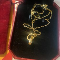 Love necklace with box and bag 