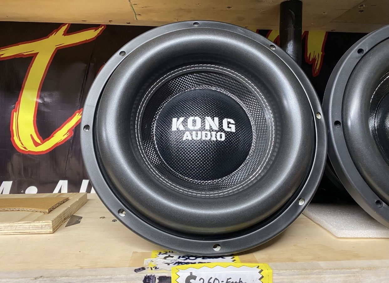 New 12” Kong Audio 3000w Max Power Car Audio Subwoofer  $260 each 