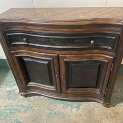 Vintage Wood Cabinet with Drawer & Storage – $200 OBO