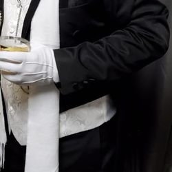 XL Vintage Pinguino Tuxedo Suit w Long Sleeve Shirt & Scarf