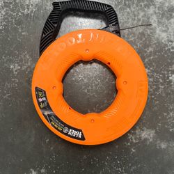 Klein Tools 56334 Electrical Fish Tape, Steel Wire Puller with Double Loop Tip, Optimized Housing and Handle for Heavy Duty Wire Pulls, 240-Foot